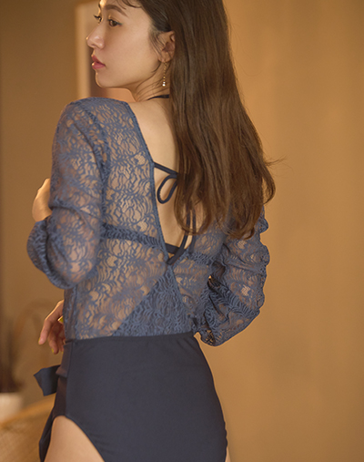 カシュクールレースレイヤードビキニ ALL CherieMona
